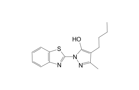 1H-pyrazol-5-ol, 1-(2-benzothiazolyl)-4-butyl-3-methyl-