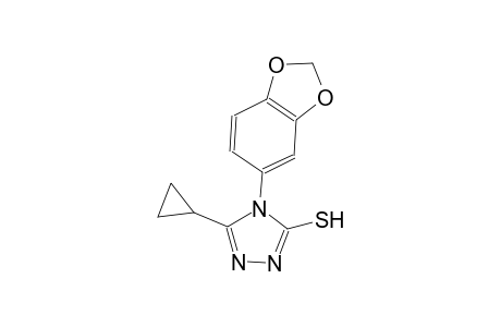 4H-1,2,4-triazole-3-thiol, 4-(1,3-benzodioxol-5-yl)-5-cyclopropyl-