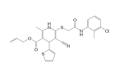 3-pyridinecarboxylic acid, 6-[[2-[(3-chloro-2-methylphenyl)amino]-2-oxoethyl]thio]-5-cyano-1,4-dihydro-2-methyl-4-(2-thienyl)-, 2-propenyl ester