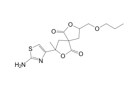 3-(2-Amino-thiazol-4-yl)-3-methyl-8-propoxymethyl-2,7-dioxa-spiro[4.4]nonane-1,6-dione