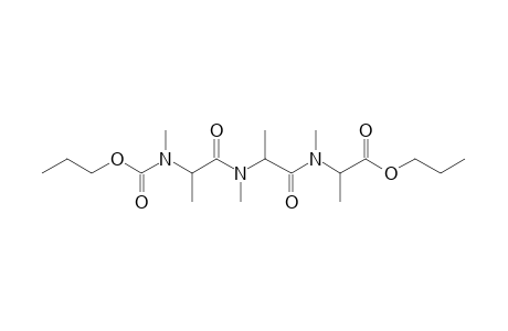 Alanylalanylalanine, N,N',N''-trimethyl-N''-propoxycarbonyl-, propyl ester