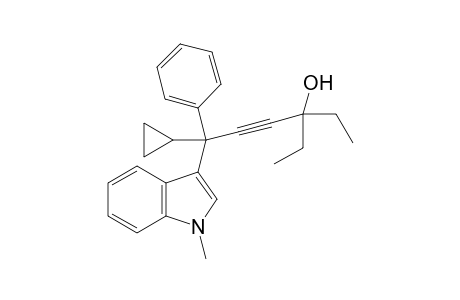 6-Cyclopropyl-3-ethyl-6-(1-methyl-1H-indol-3-yl)-6-phenylhex-4-yn-3-ol