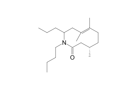 (4S,E)-1-butyl-4,7,8-trimethyl-10-propyl-3,4,5,6,9,10-hexahydroazecin-2(1H)-one