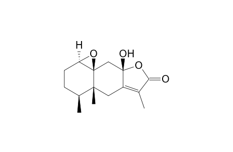 TSOONGIANOLIDE-F;#6;(1A-R,4S,4A-R,8A-S,9A-S)-1A,2,4,4A,5,8A,9-OCTAHYDRO-8A-HYDROXY-4,4A,6-TRIMETHYL-7H-OXIRENO-[8,8A]-NAPHTHO-[2,3-B]-FURAN-7-ONE