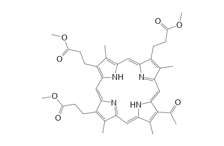 21H,23H-Porphine-2,7,18-tripropanoic acid, 12-acetyl-3,8,13,17-tetramethyl-, trimethyl ester