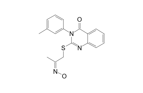 2-[2-(HYDROXYIMINO)-PROPYL]-SULFANYL-3-(3-METHYLPHENYL)-QUINAZOLIN-4(3H)-ONE