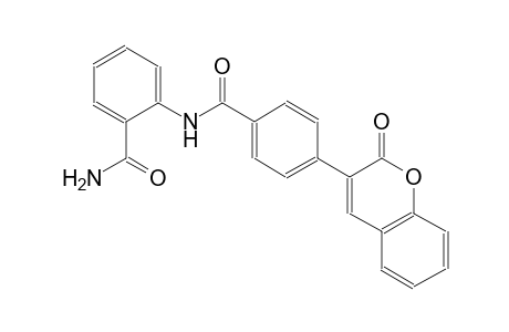 2-{[4-(2-oxo-2H-chromen-3-yl)benzoyl]amino}benzamide