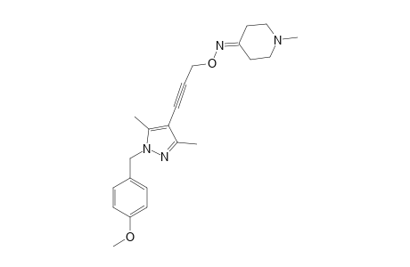 1-METHYL-4-PIPERIDONE-O-[3-[3,5-DIMETHYL-1-(PARA-METHOXYBENZYL)-1H-PYRAZOL-4-YL]-2-PROPYN-1-YL]-OXIME