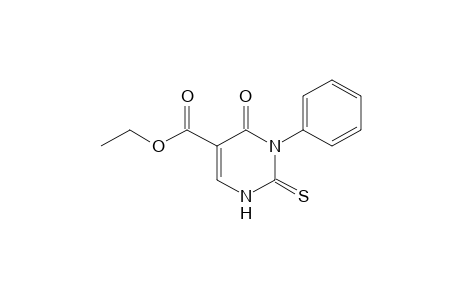 4-oxo-3-phenyl-1,2,3,4-tetrahydro-2-thioxo-5-pyrimidinecarboxylic acid, ethyl ester