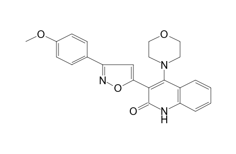 2(1H)-Quinolinone, 3-[3-(4-methoxyphenyl)isoxazol-5-yl]-4-morpholino-