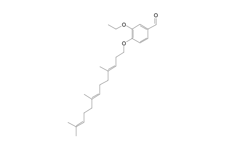 3-ethoxy-4-(((3E,7E)-4,8,12-trimethyltrideca-3,7,11-trien-1-yl)oxy)benzaldehyde