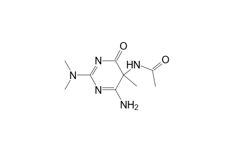 5-Acetamido-6-amino-4,5-dihydro-2-(dimethylamino)-5-methylpyrimidin-4-one