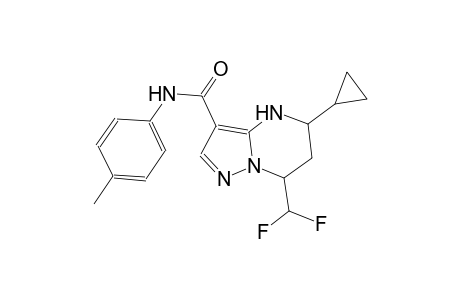 5-cyclopropyl-7-(difluoromethyl)-N-(4-methylphenyl)-4,5,6,7-tetrahydropyrazolo[1,5-a]pyrimidine-3-carboxamide