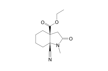 1-METHYL-7A-CYANO-3A-ETHOXYCARBONYL-OCTAHYDRO-cis-1H-INDOL-2-ONE