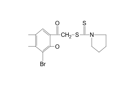 3'-bromo-4',5'-dimethyl-2'-hydroxy-2-mercaptoacetophenone, 2-(1-pyrrolidinecarbodithioate)