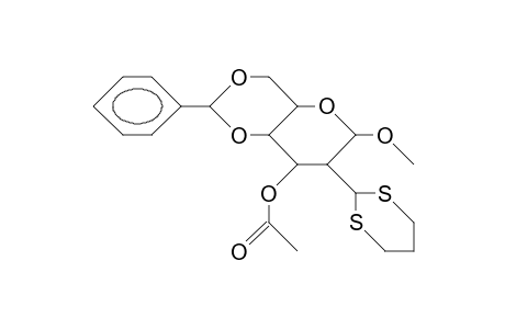 METHYL-3-O-ACETYL-4,6-O-BENZYLIDENE-2-DEOXY-2-C-(1,3-DITHIANE-2-YL)-ALPHA-D-ALTROPYRANOSIDE