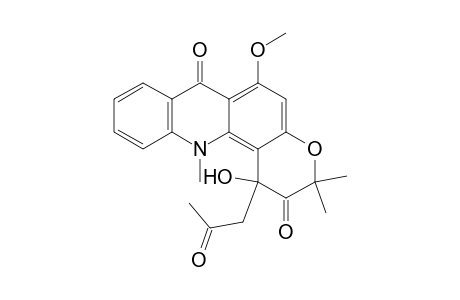 1-HYDROXY-6-METHOXY-3,3,12-TRIMETHYL-1-(2-OXOPROPYL)-1H-PYRANO-[2,3-C]-ACRIDIN-2,7-(3H,12H)-DIONE