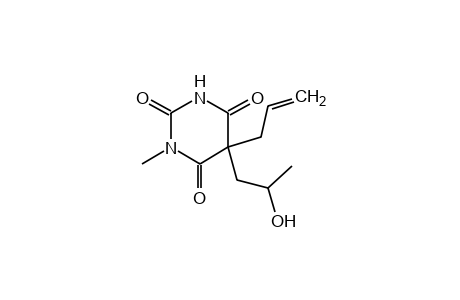 5-allyl-5-(2-hydroxypropyl)-1-methylbarbituric acid, isomer