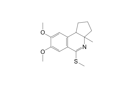 7,8-Dimethoxy-3a-methyl-5-(methylthio)-2,3,3a,9b-tetrahydro-1H-cyclopenta[c]isoquinoline