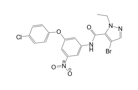 4-bromo-N-[3-(4-chlorophenoxy)-5-nitrophenyl]-1-ethyl-1H-pyrazole-5-carboxamide