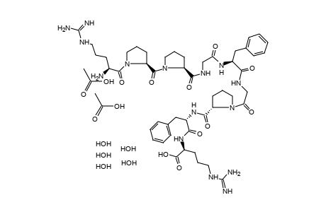 L-(-)-N^2-{N-{1-{N-{N-{N-[1-(1-L-ARGINYL-L-PROLYL)-L-PROLYL]GLYCYL}-3-PHENYL-L-ALANYL}GLYCYL}-L-PROLYL}-3-PHENYL-L-ALANYL}ARGININE, DIACETATE, PENTAHYDRATE