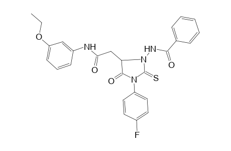 N-[3-(4-fluorophenyl)-4-keto-5-[2-keto-2-(m-phenetidino)ethyl]-2-thioxo-imidazolidin-1-yl]benzamide