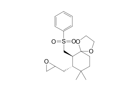 (+-)-(2.XI.)-benzenesulfonylmethyl-3t-[(.XI.)-2,3-epoxy-propyl]-4,4-dimethyl-cyclohexanone ethane-1,2-diyl acetal