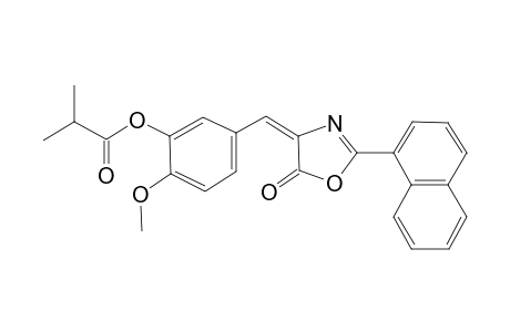 2-methoxy-5-[(E)-(2-(1-naphthyl)-5-oxo-1,3-oxazol-4(5H)-ylidene)methyl]phenyl 2-methylpropanoate