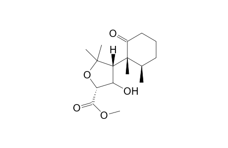 Tetrahydro-3-hydroxy-4-[(2R-trans)-1,6-dimethyl-2-oxo-cyclohexyl]-[4R(4alpha(R*),3zeta)]-furan-2-carboxylic acid methyl ester