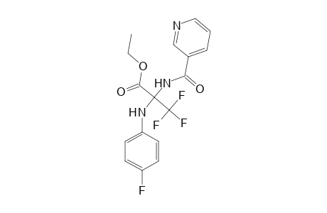 Ethyl 3,3,3-trifluoro-2-(4-fluoroanilino)-2-[(3-pyridinylcarbonyl)amino]propanoate