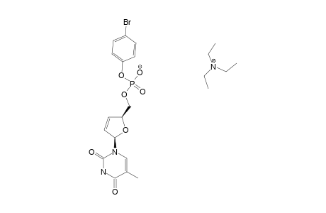 5'-(4-BROMOPHENYLPHOSPHO)-2',3'-DIDEHYDRO-3'-DEOXYTHYMIDINE-TRIETHYLAMMONIUM-SALT