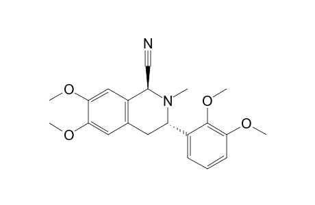 Trans-1-cyano-3-(2,3-dimethoxyphenyl)-6,7-dimethoxy-2-methyl-1,2,3,4-tetrahydroisoquinoline