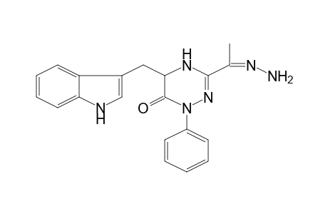 3-(1-Hydrazonoethyl)-5-(1H-indol-3-ylmethyl)-1-phenyl-4,5-dihydro-1H-[1,2,4]triazin-6-one