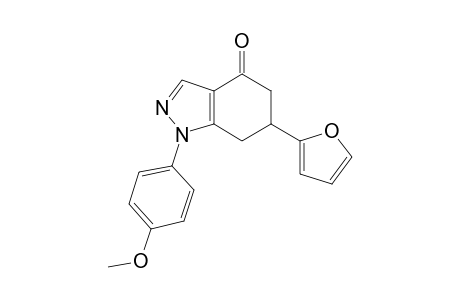 4H-Indazol-4-one, 6-(2-furanyl)-1,5,6,7-tetrahydro-1-(4-methoxyphenyl)-