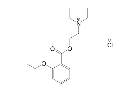 o-ethoxybenzoic acid, 2-(diethylamino)ethyl ester, hydrochloride