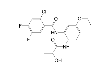 2-chloro-N-[5-ethoxy-2-(lactoylamino)phenyl]-4,5-difluorobenzamide