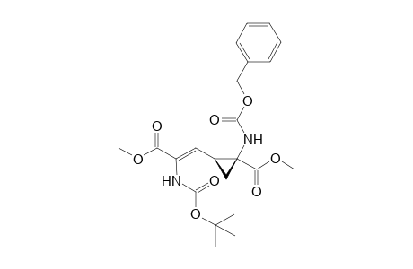 Methyl (1S,2S)-(Z/E)-1-N-Benzyloxycarbonylamino-2-(2'-tert-butoxycarbonylamino-2'-methoxycarbonylethen-1'-yl)cyclopropanecarboxylate