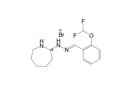 (1Z,2E)-1-(azepan-2-ylidene)-2-(2-(difluoromethoxy)benzylidene)hydrazin-1-ium bromide
