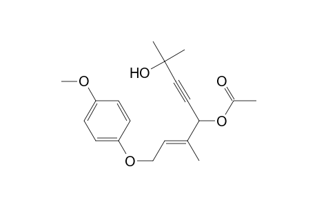 E-2,6-dimethyl-8-(4-methoxyphenoxy)-5-acetoxy-6-octen-3-yne-2-ol