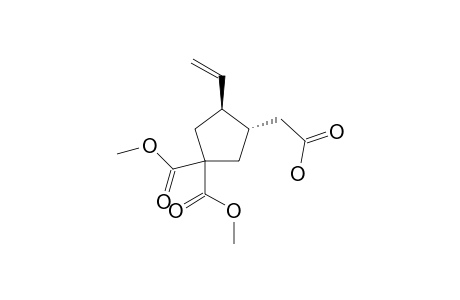 Trans-3-carboxymethyl-4-vinyl-cyclopentane-1,1-dicarboxylic acid dimethyl ester