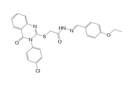 2-{[3-(4-chlorophenyl)-4-oxo-3,4-dihydro-2-quinazolinyl]sulfanyl}-N'-[(E)-(4-ethoxyphenyl)methylidene]acetohydrazide