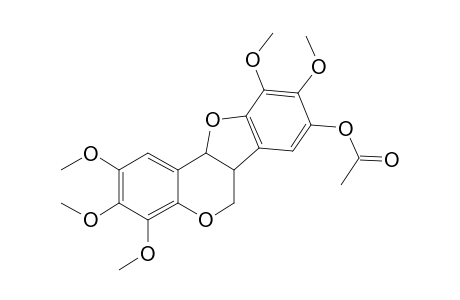 2,3,4,9,10-Pentamethoxy-6A,11A-dihydro-6H-[1]benzofuro[3,2-C]chromen-8-ol acetate