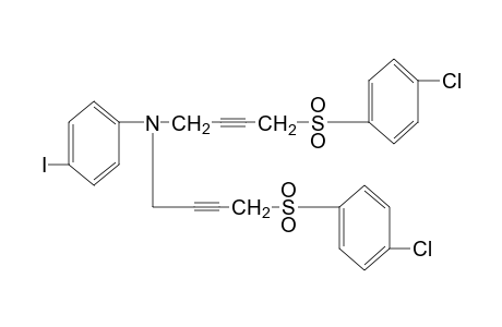 N,N-bis{4-[(p-chlorophenyl)sulfonyl]-2-butynyl}-p-iodoaniline