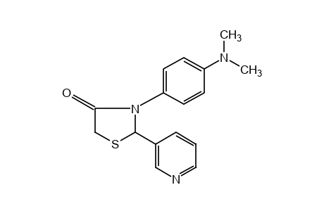 3-[p-(dimethylamino)phenyl]-2-(3-pyridyl)-4-thiazolidinone