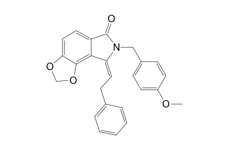 2,3-Dihydro-3-(2-phenylethylidene)-2-[(4-methoxyphenyl)methyl]-1H-1,3-dioxolo[4,5-e]isoindol-1-one