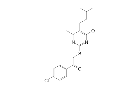 4'-chloro-2-[(4-hydroxy-5-isopentyl-6-methyl-2-pyrimidinyl)thio]acetophenone