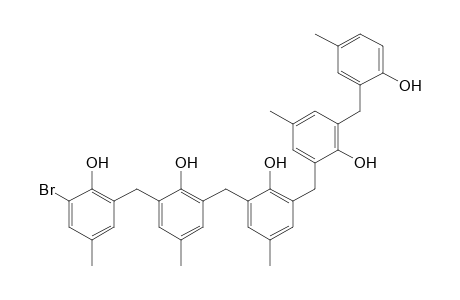 alpha^6-(5-bromo-6-hydroxy-m-tolyl)-alpha^6'-(6-hydroxy-m-tolyl)-alpha^2,alpha^2'-(2-hydroxy-5-methyl-m-phenylene)dimesitol