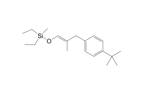 Diethyl[[3-[4[(1,1-dimethylethyl)phenyl]-2-methyl-1-propenyl]oxy]methylsilane