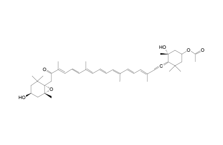 .beta.,.beta.-Carotene, 3'-(acetyloxy)-6',7'-didehydro-5,6-epoxy-5,5',6,6',7,8-hexahydro-3,5'-dihydroxy-8-oxo-, (3S,3'S,5R,5'R,6S,6'R)-