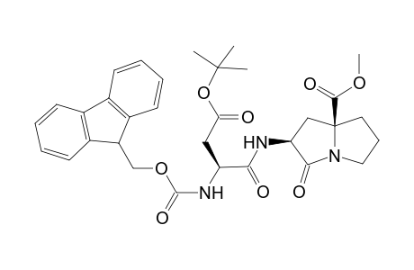 Methyl (2S,7aS)-2-[(2S)-4-tert-butoxy-2-{[(9H-fluoren-9-ylmethoxy)carbonyl]amino}-4-oxobutanoyl)amino]-3-oxotetrahydro-1H-pyrrolizine-7a(5H)-carboxylate